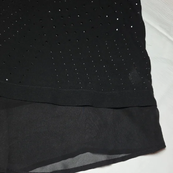 DKNY JEANS Black Layered Blouse,ZISE L - Picture 5 of 7